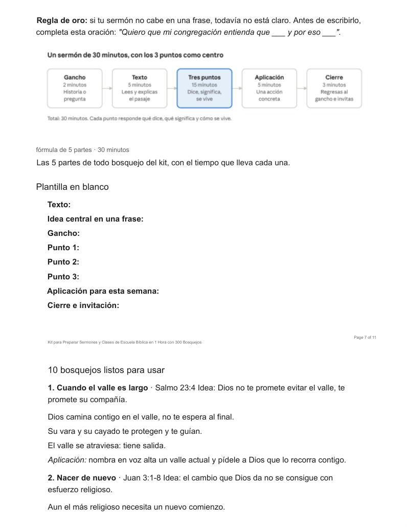 Página interior: Creador de sermones claros y bien estructurados